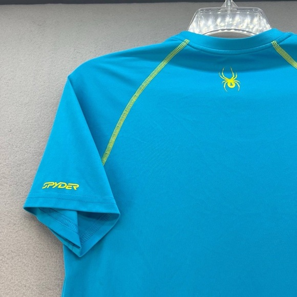 Spyder Boys Swim T-shirt Rash guard Light Blue Boys Size XL Great Condition - Picture 8 of 10